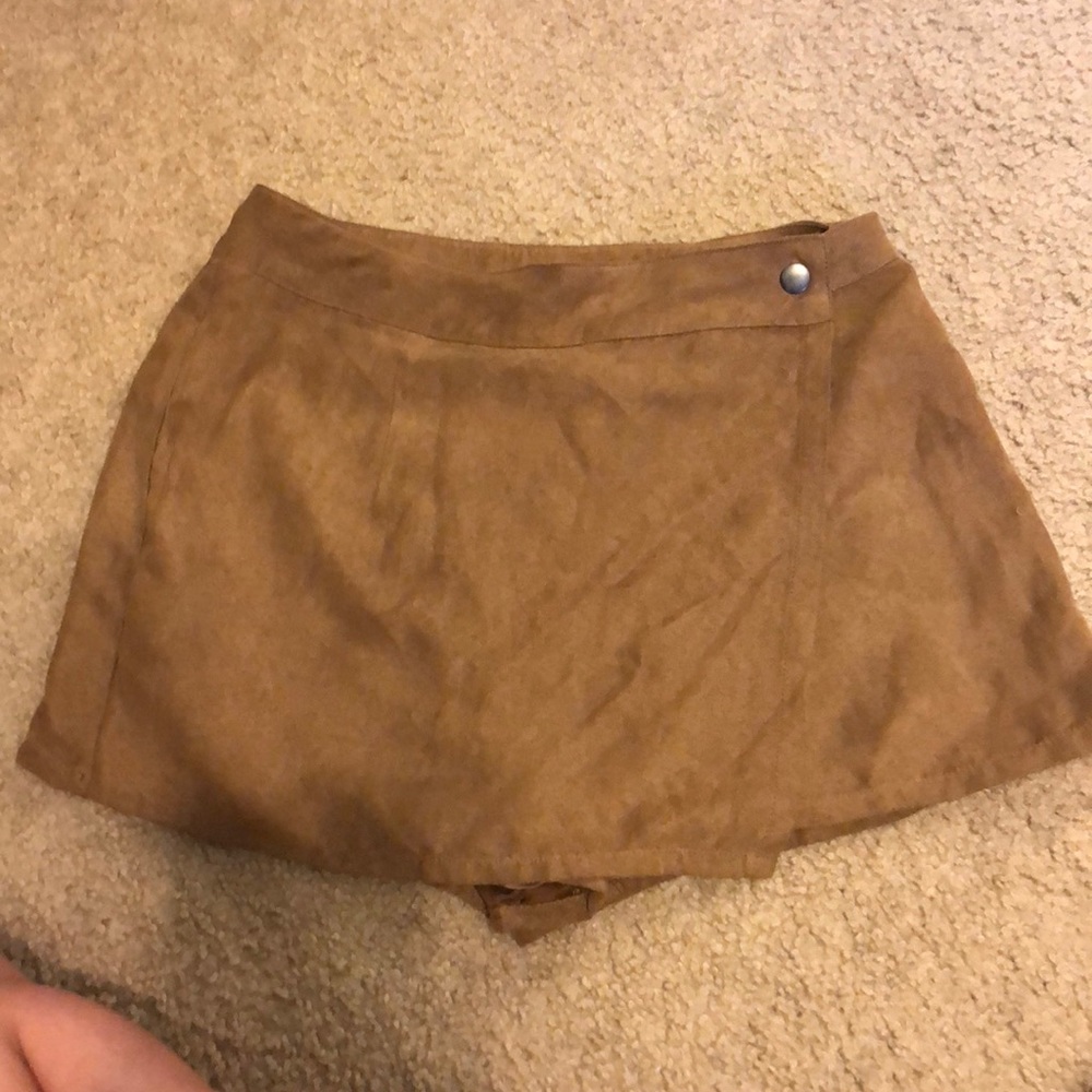 Suede skort
